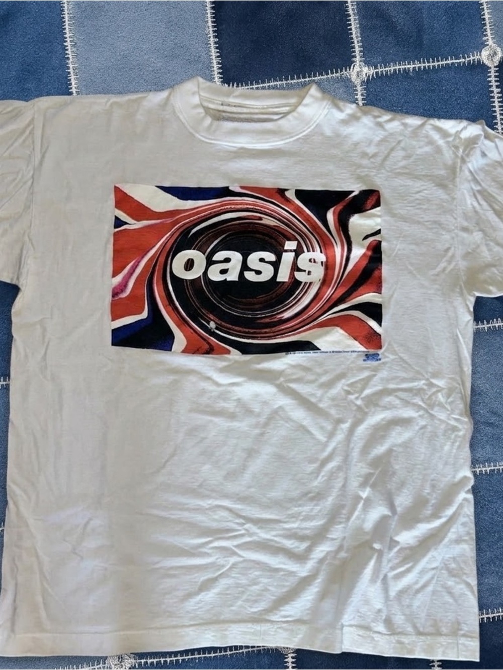 Oasis White Graphic Band Tee